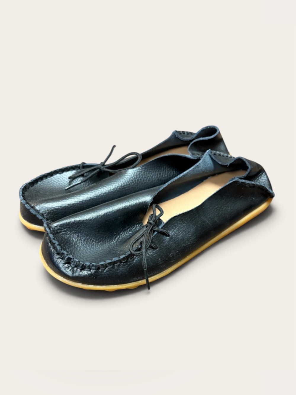 Black Bow-Accent Women's Flats